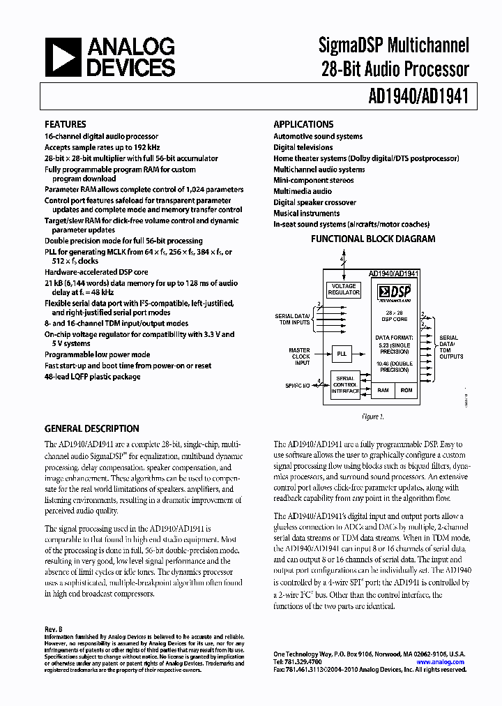 AD1940YSTZRL_3756211.PDF Datasheet