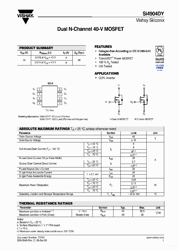 SI4904DY_3878713.PDF Datasheet