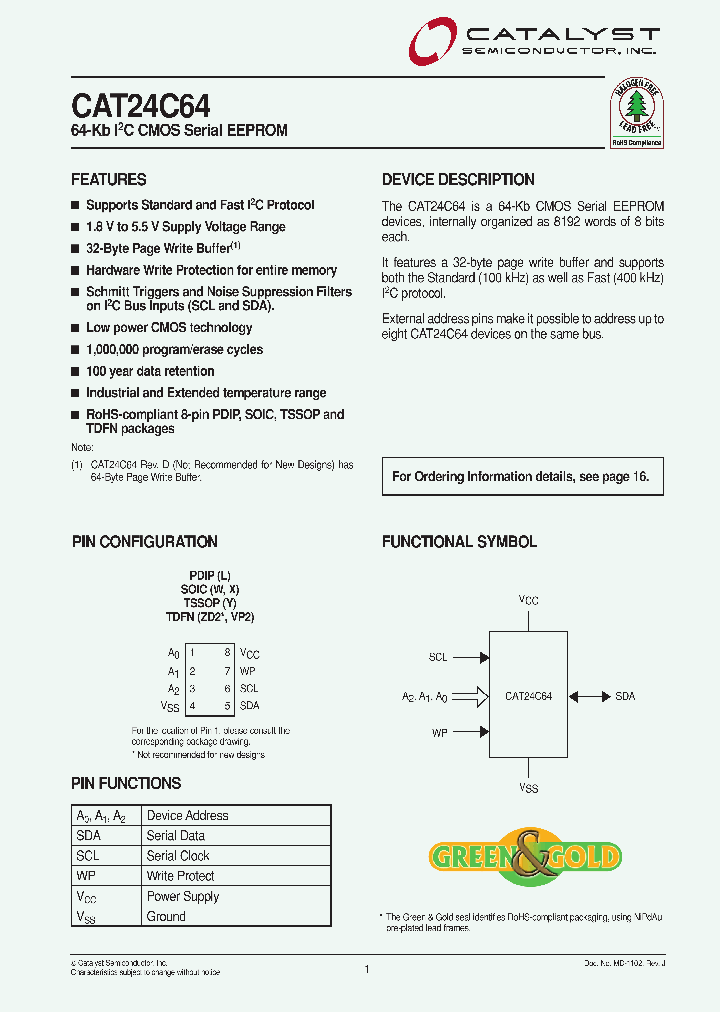 CAT24C64ZD2E-GT2_3767411.PDF Datasheet