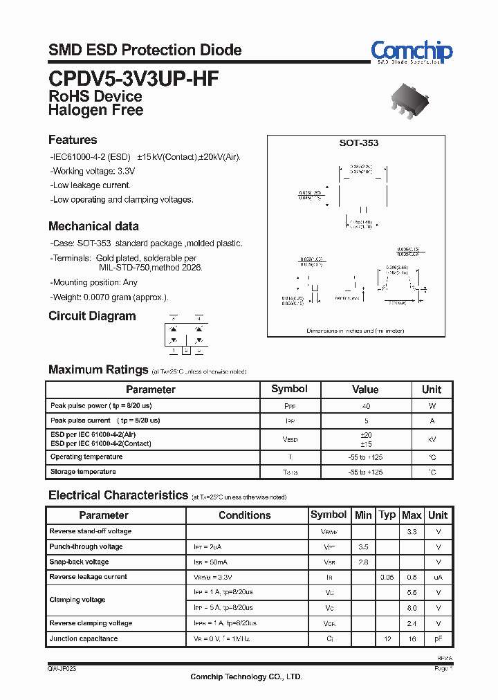 CPDV5-3V3UP-HF_3933562.PDF Datasheet