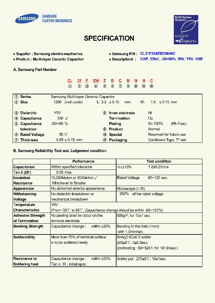 CL31F334ZBCNNNC_3775081.PDF Datasheet