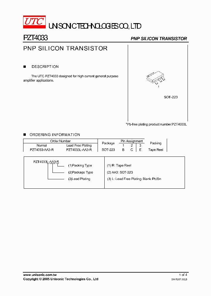 PZT4033-AA3-R_3783125.PDF Datasheet