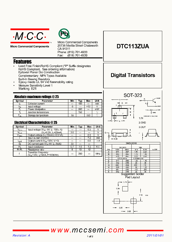 DTC113ZUA-TP_3782917.PDF Datasheet
