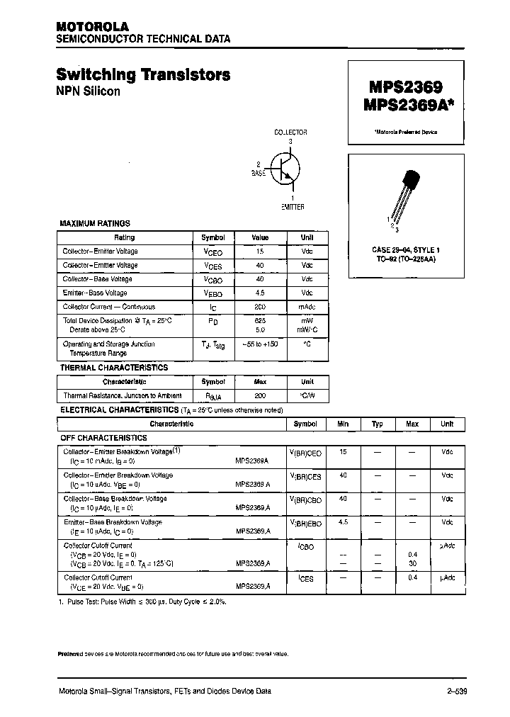 MPS2369AZL1_3783276.PDF Datasheet