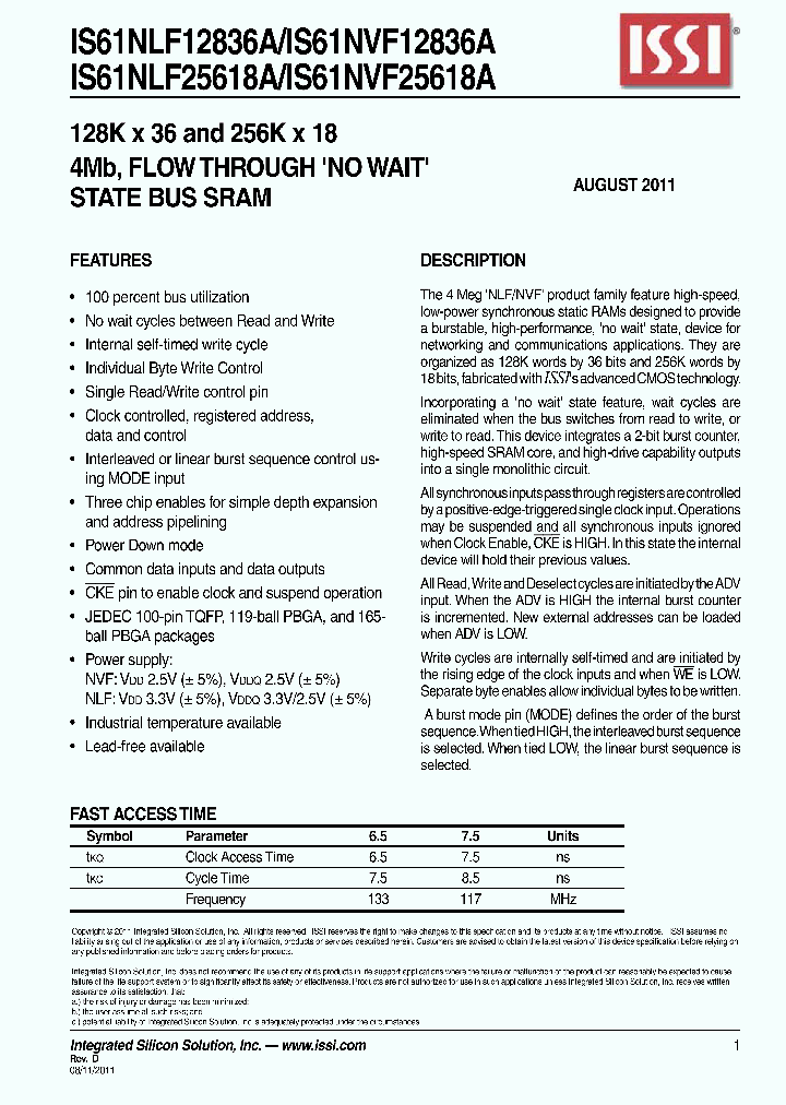 IS61NVF12836A-65B2_3794605.PDF Datasheet