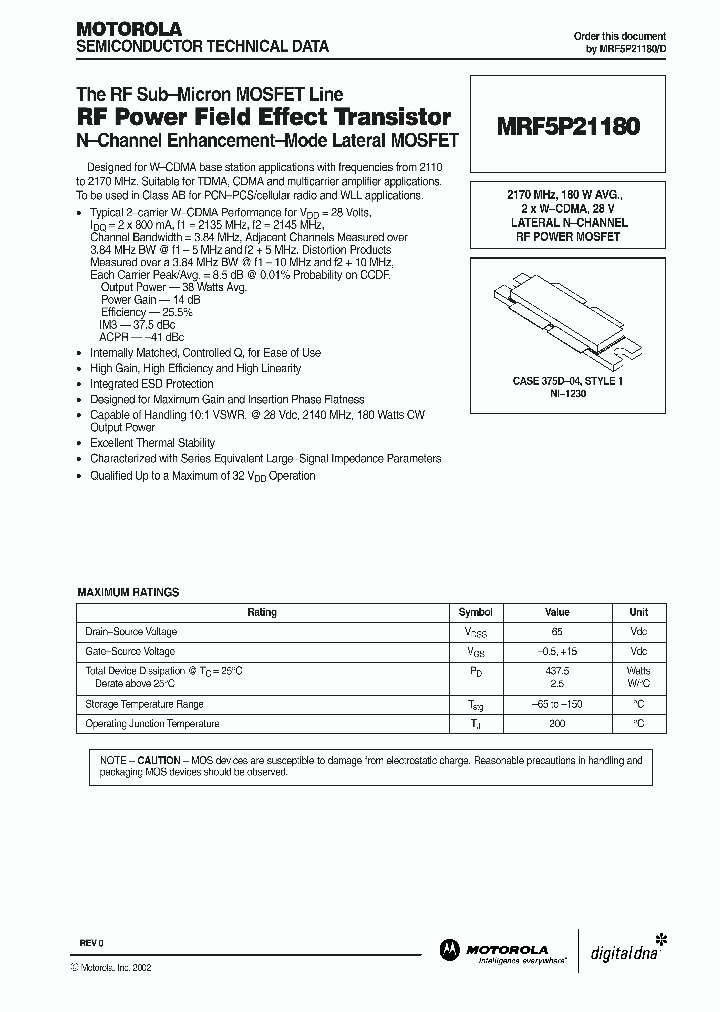 MRF5P21180_4034526.PDF Datasheet