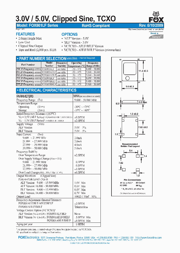 FOX801BLF-9600MHZ-PH0_3800589.PDF Datasheet