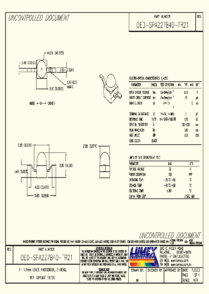 OED-SPA227B40-TR21_3809951.PDF Datasheet