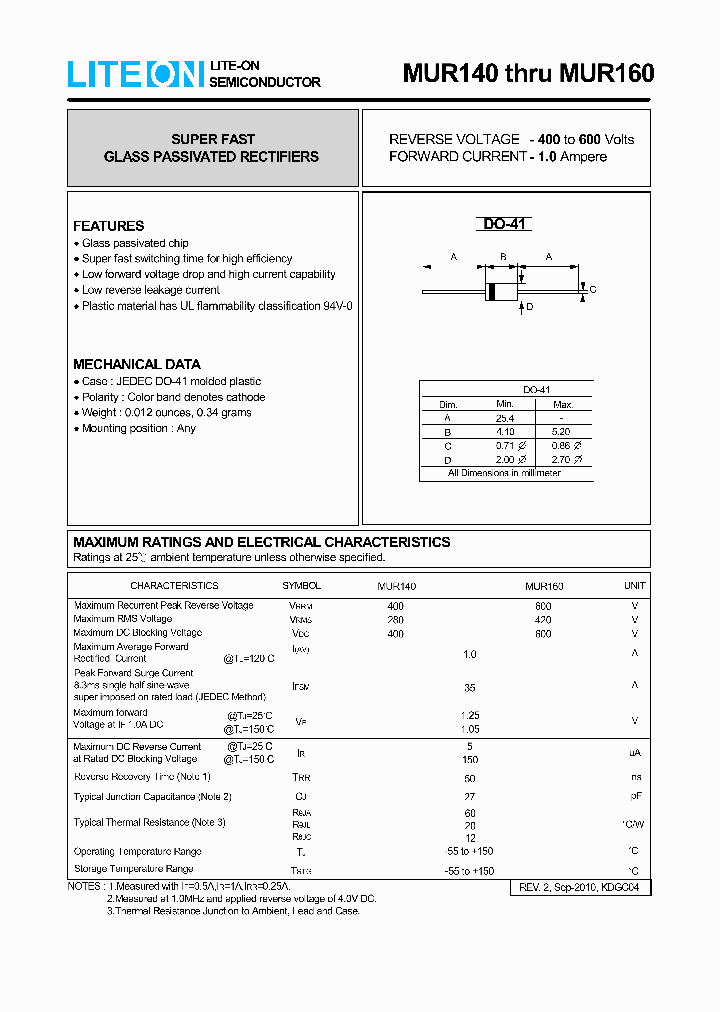 MUR140_3813753.PDF Datasheet