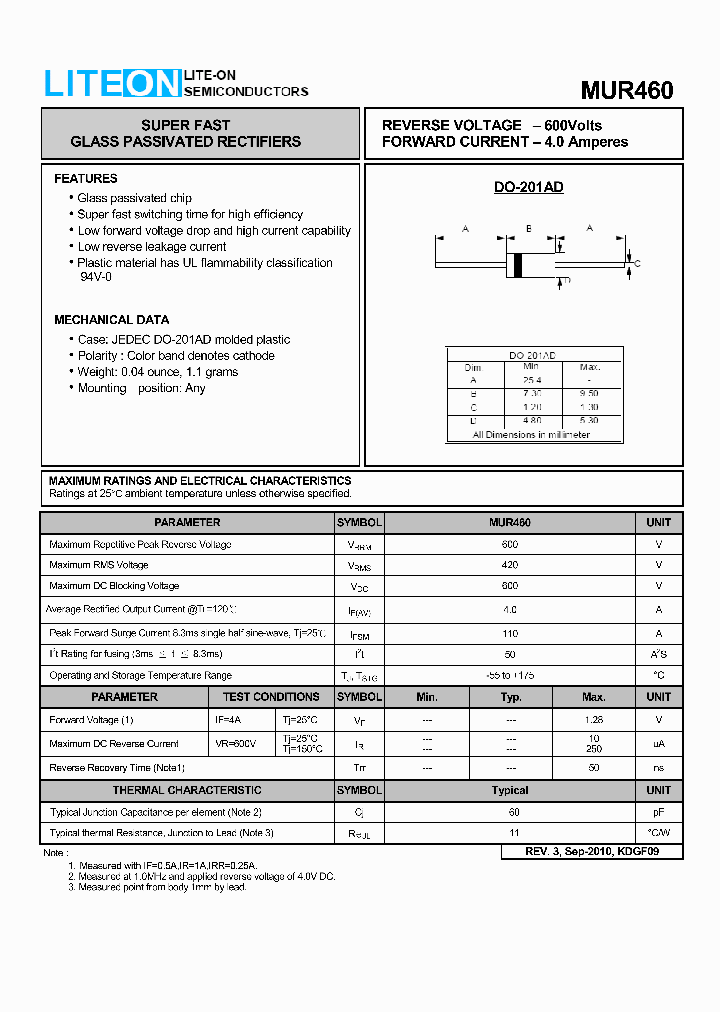 MUR460_3813761.PDF Datasheet