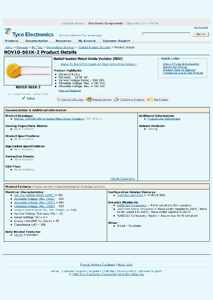 ROV10-561K-2_3818041.PDF Datasheet