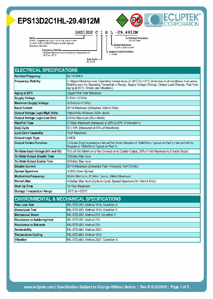 EPS13D2C1HL-294912M_3820742.PDF Datasheet