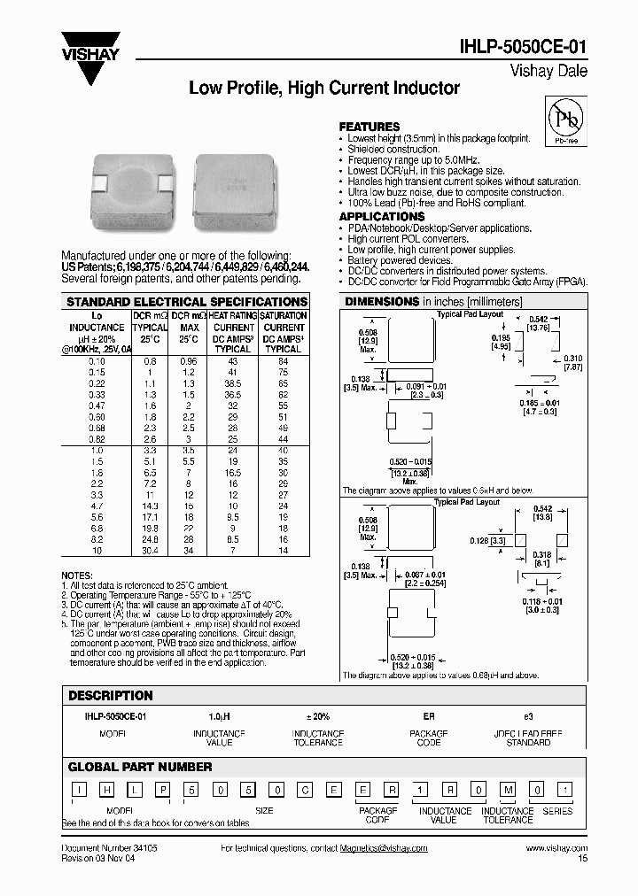 IHLP-5050CE-0133UH-20ERE3_3824894.PDF Datasheet