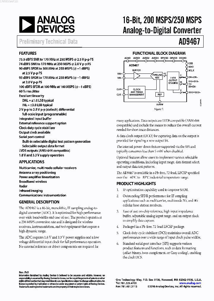 AD9467_4054527.PDF Datasheet