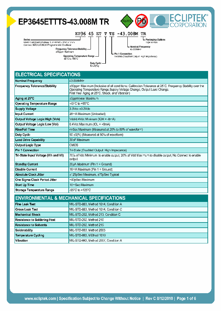 EP3645ETTTS-43008MTR_3823128.PDF Datasheet