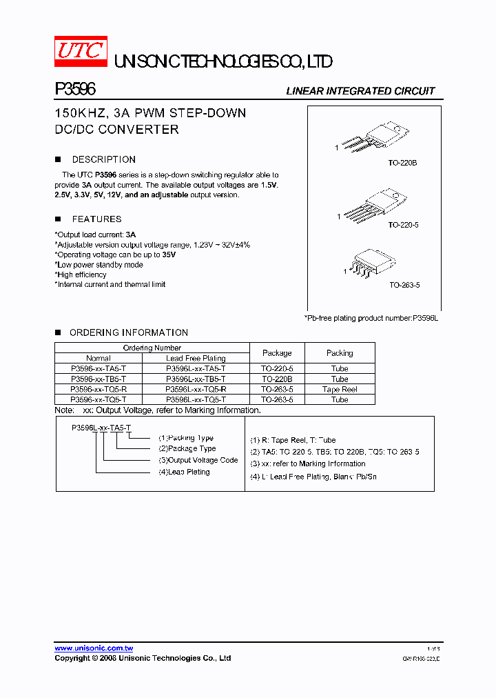 P3596L-AD-TA5-T_3828334.PDF Datasheet