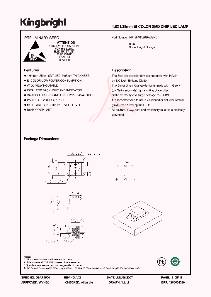 KPTB-1612PBASEKC_3833129.PDF Datasheet