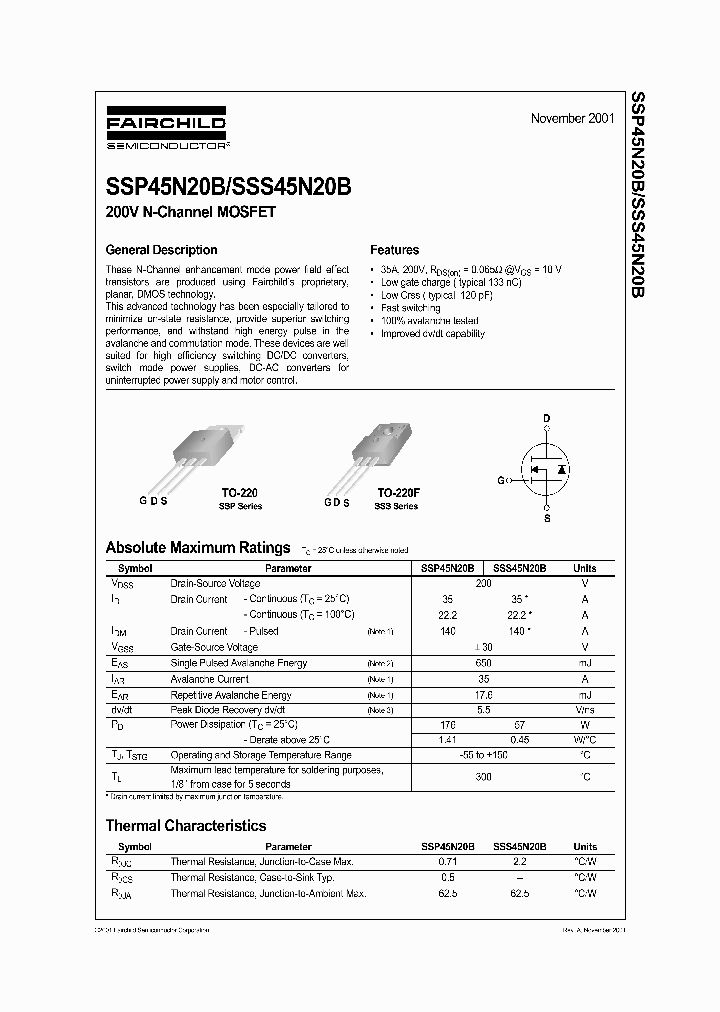 SSS45N20BFP001_3838649.PDF Datasheet
