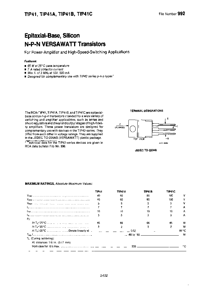 TIP41B-DR6274_3851190.PDF Datasheet