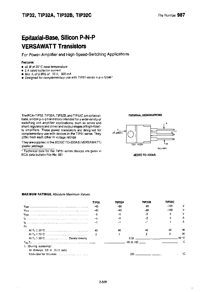 TIP32A-DR6260_3848843.PDF Datasheet