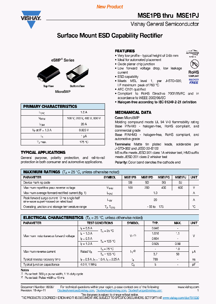 MSE1PBHM389A_3864659.PDF Datasheet