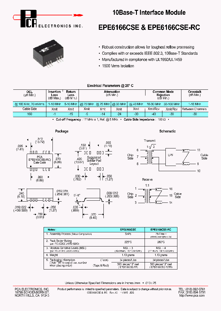 EPE6166CSE-RCTR_3877157.PDF Datasheet