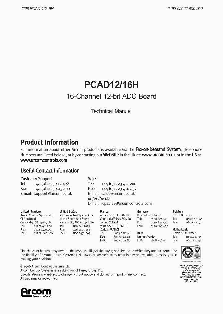 PCAD1216H_3872335.PDF Datasheet