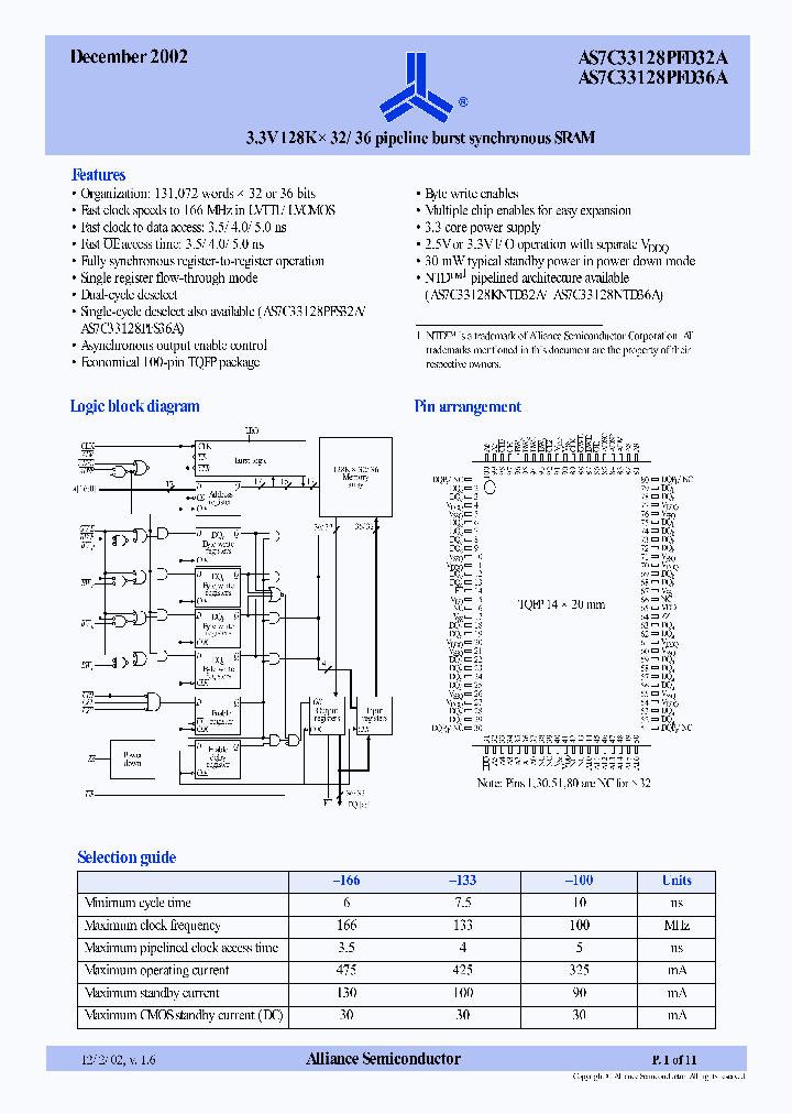 AS7C33128PFD36A-100TQI_3878718.PDF Datasheet