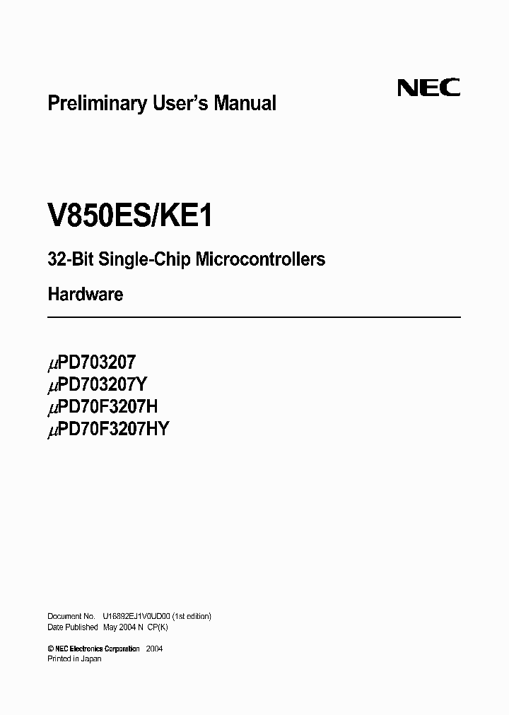 UPD70F3207HGB-8EU_3898208.PDF Datasheet