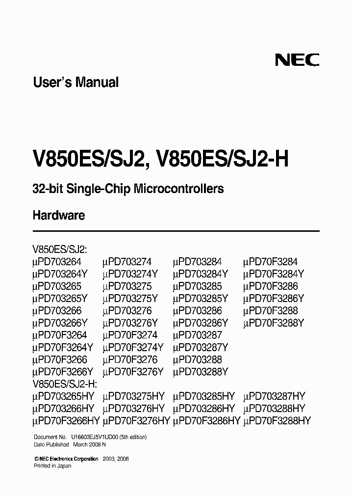 UPD70F3288GJ-UEN-A_3899947.PDF Datasheet