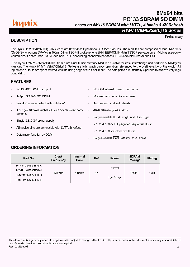HYM71V8M635BT6-K_3906558.PDF Datasheet