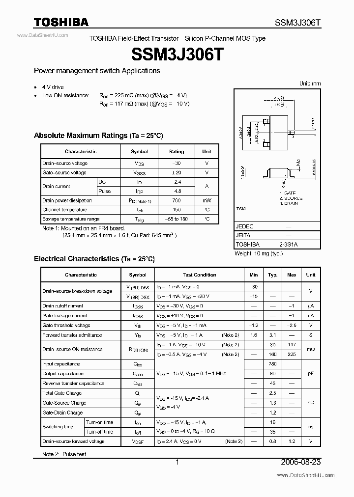 SSM3J306T_4149223.PDF Datasheet