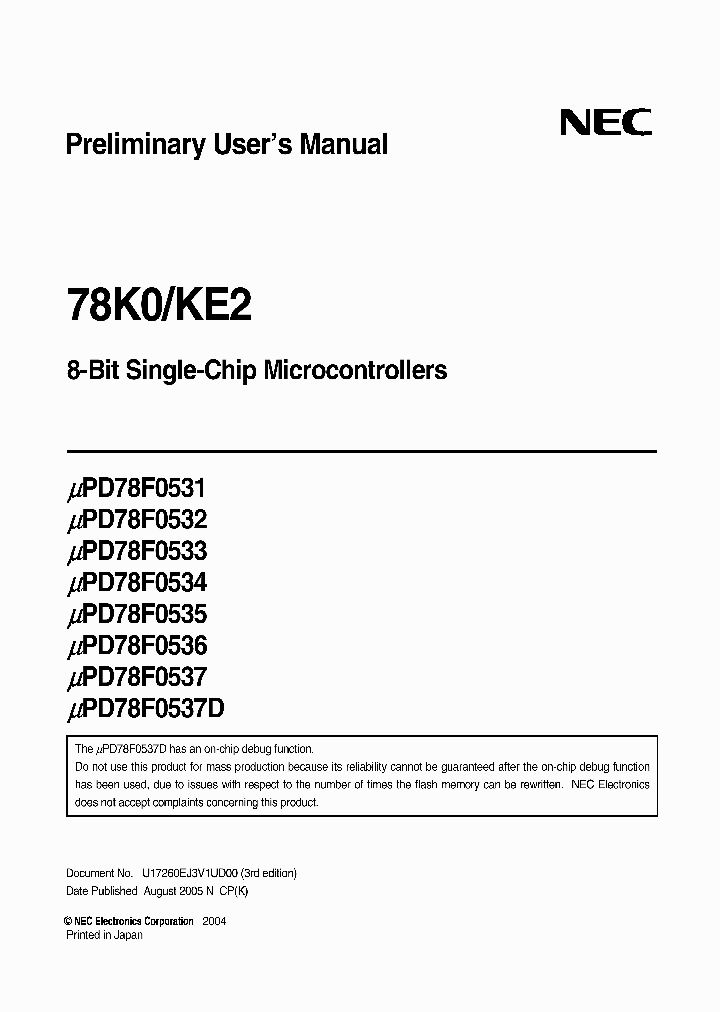 UPD78F0536GAR-9EV-A_3918555.PDF Datasheet