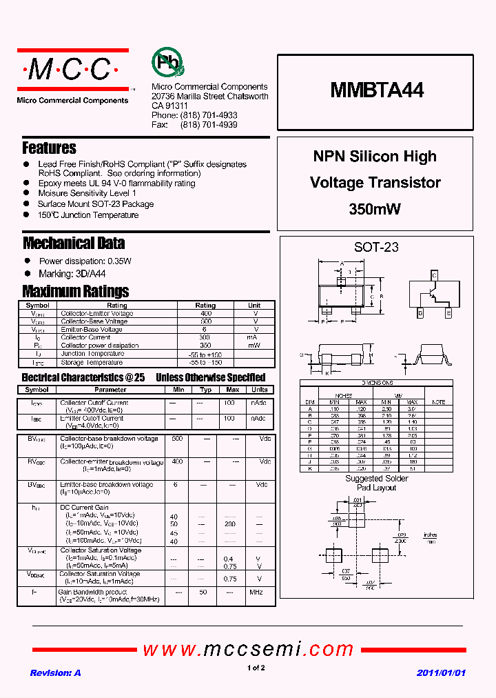 MMBTA44_4167722.PDF Datasheet