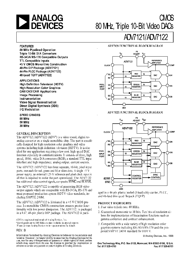 ADV7122_3995920.PDF Datasheet