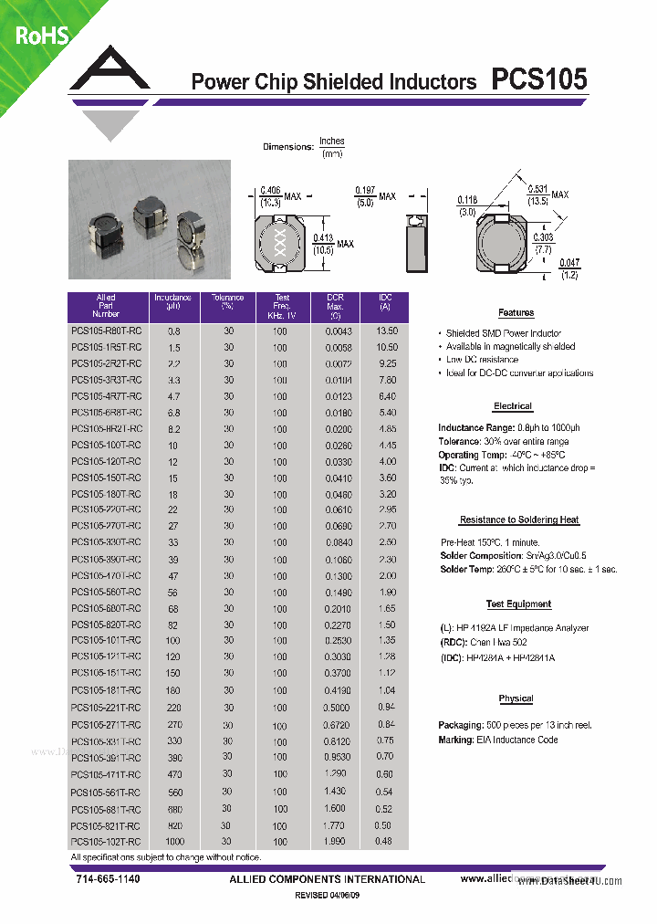 PCS105_4182437.PDF Datasheet