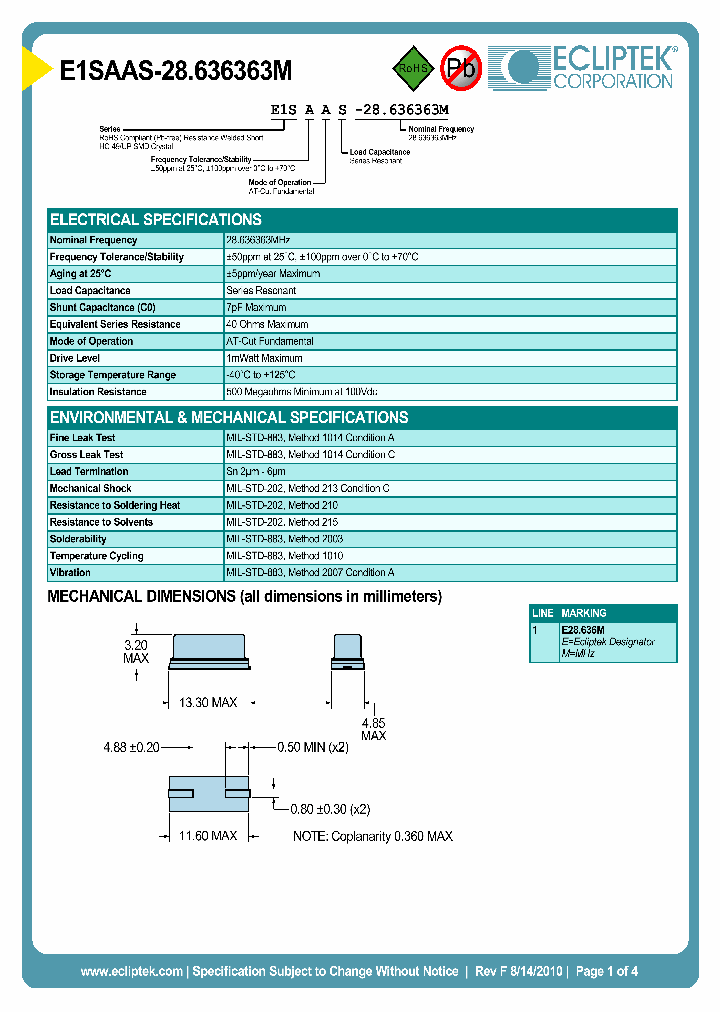 E1SAAS-28636363M_4069137.PDF Datasheet