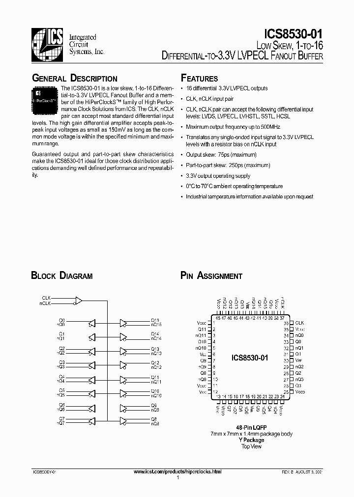 ICS8530DY-01_4063457.PDF Datasheet