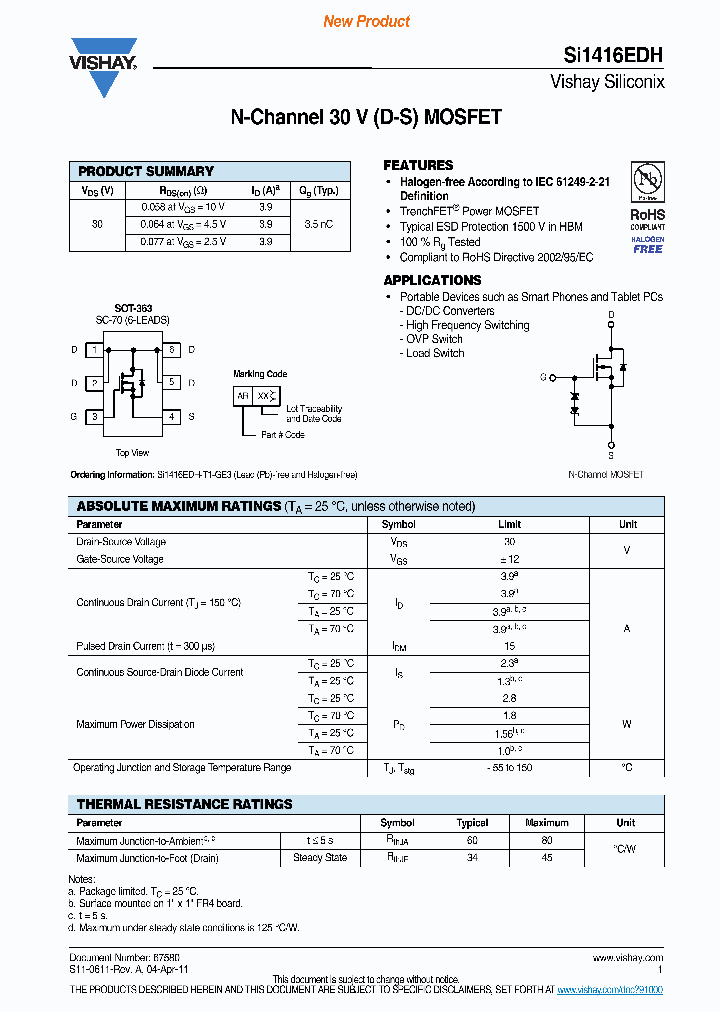 SI1416EDH_4232801.PDF Datasheet