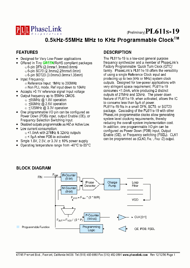 PL611S-19-XXXUCR_4129980.PDF Datasheet