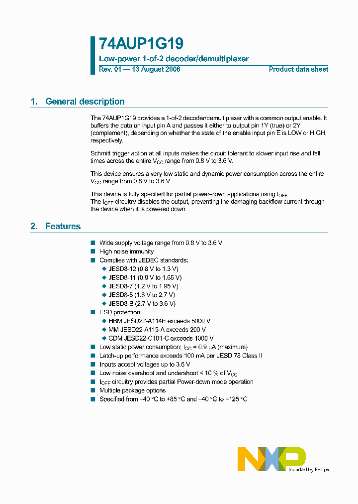 74AUP1G19GW125_4189592.PDF Datasheet