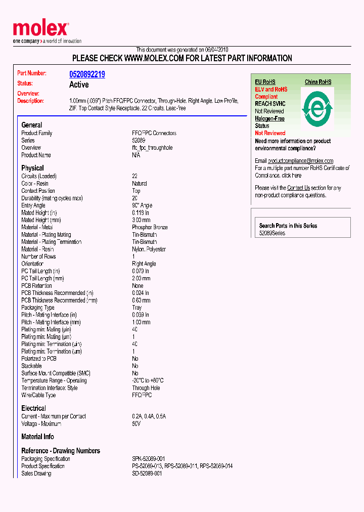 52089-2219_4250447.PDF Datasheet