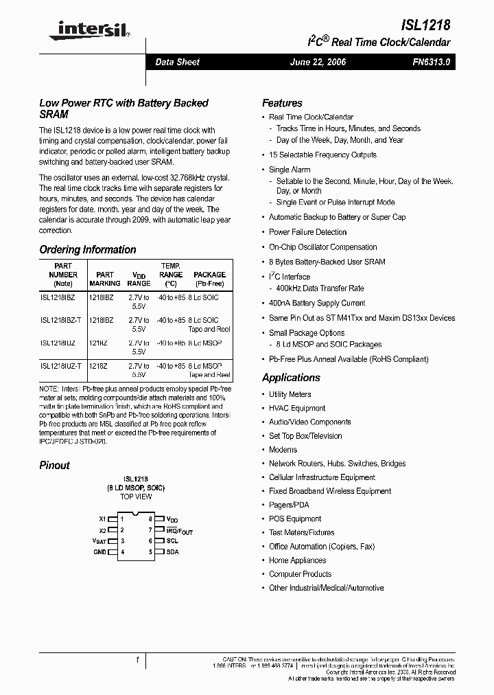 ISL1218IUZ_4194433.PDF Datasheet