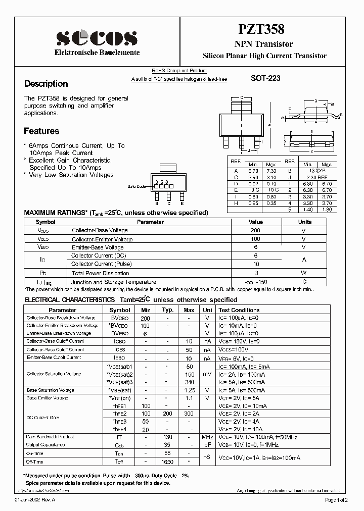 PZT358_4269865.PDF Datasheet