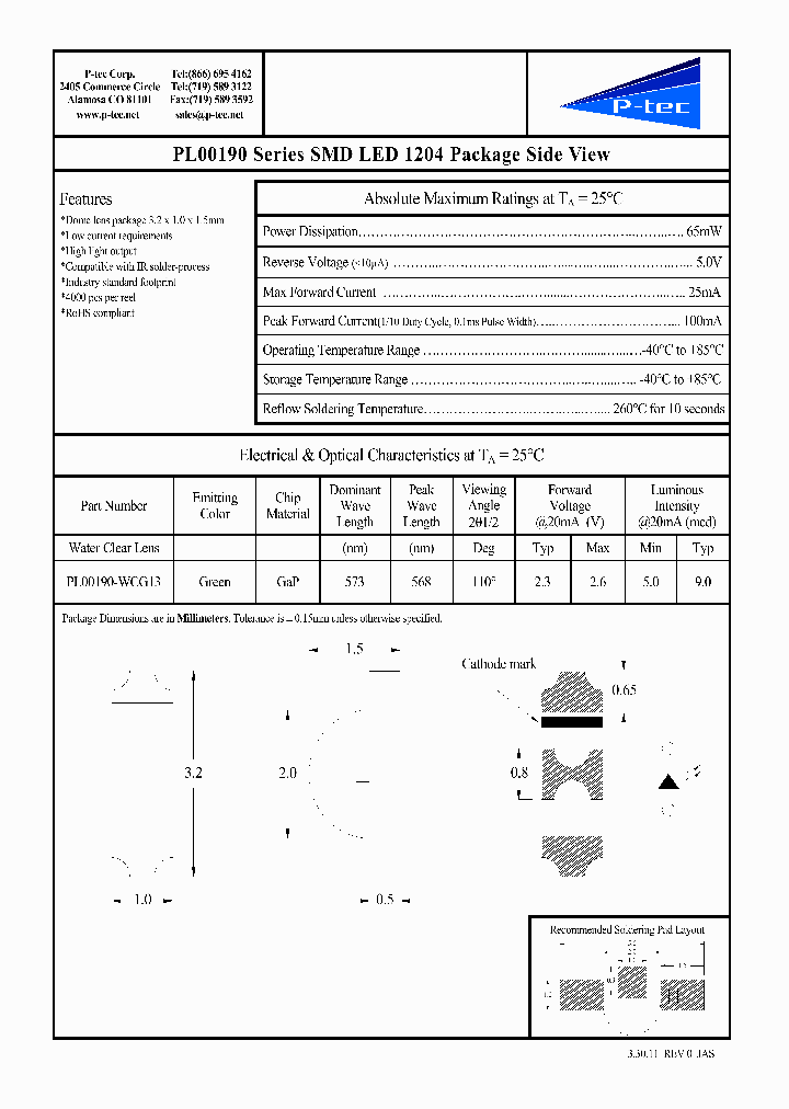 PL00190-WCG13_4317007.PDF Datasheet