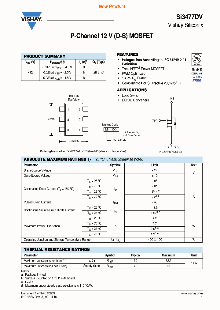 SI3477DV_4364352.PDF Datasheet