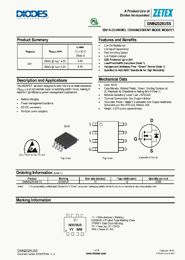 DMN2028USS_4370920.PDF Datasheet