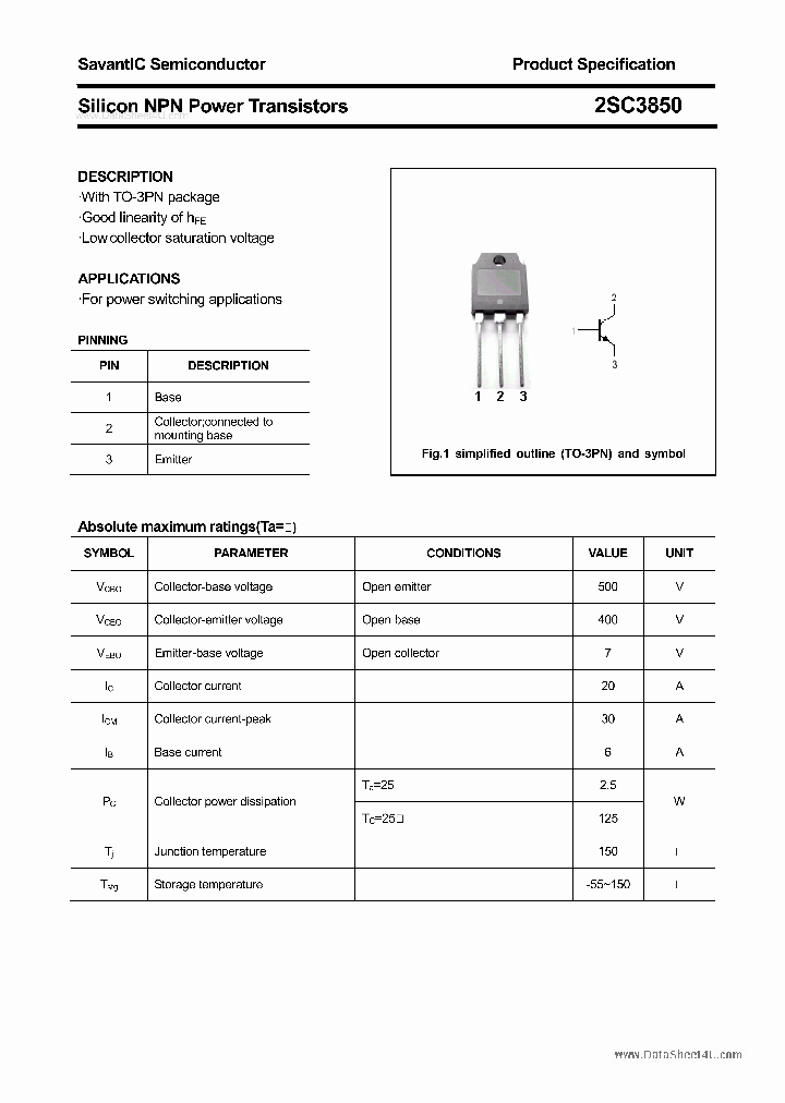 2SC3850_4374411.PDF Datasheet