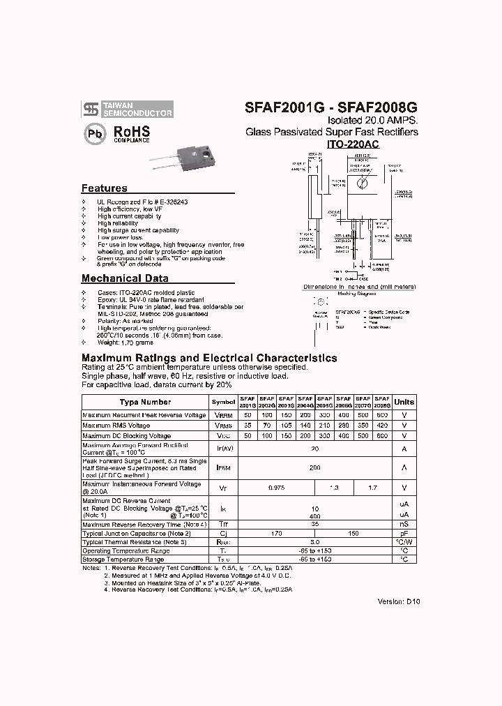 SFAF2001G10_4391204.PDF Datasheet