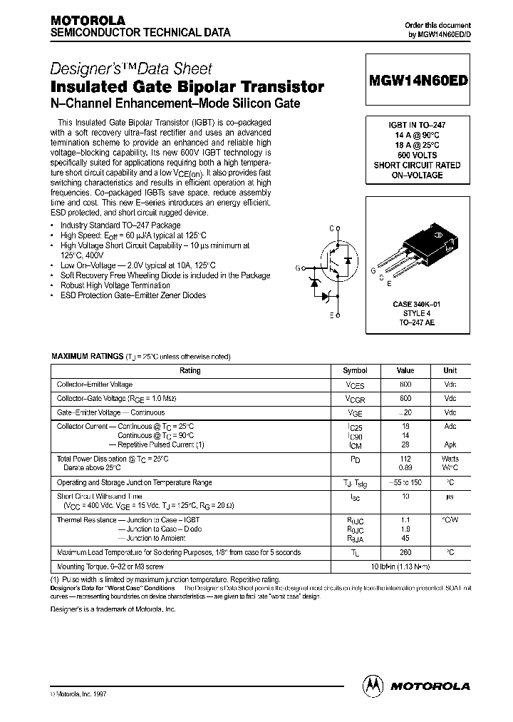 MGW14N60ED_4406850.PDF Datasheet